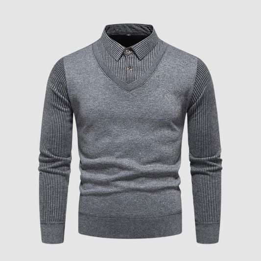 Diam | luxe comfortabele herentrui in de kleur Grijs voor heren in stijl ideaal voor de herfst.