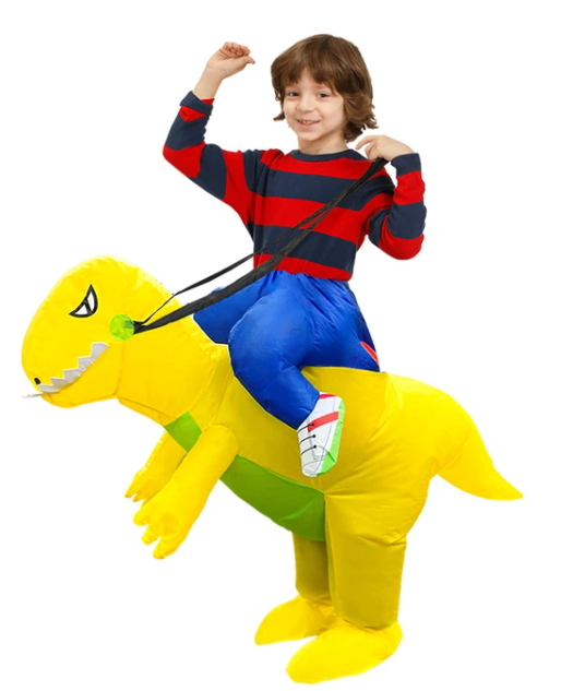 Dinosauriër Kostuum voor kinderen voor carnaval in de kleur Gele Dinosaur voor in stijl geschikt voor alle seizoenen.