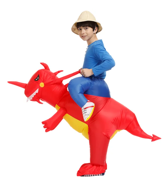 Dinosauriër Kostuum voor kinderen voor carnaval in de kleur Rode Pterosaur voor in stijl geschikt voor alle seizoenen.