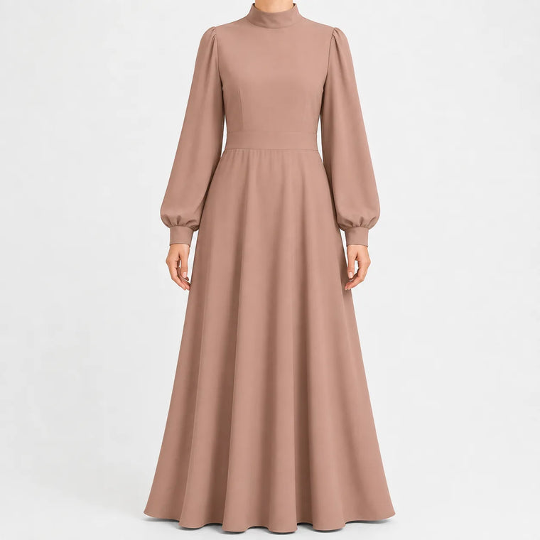 Lange jurk met hoge taille