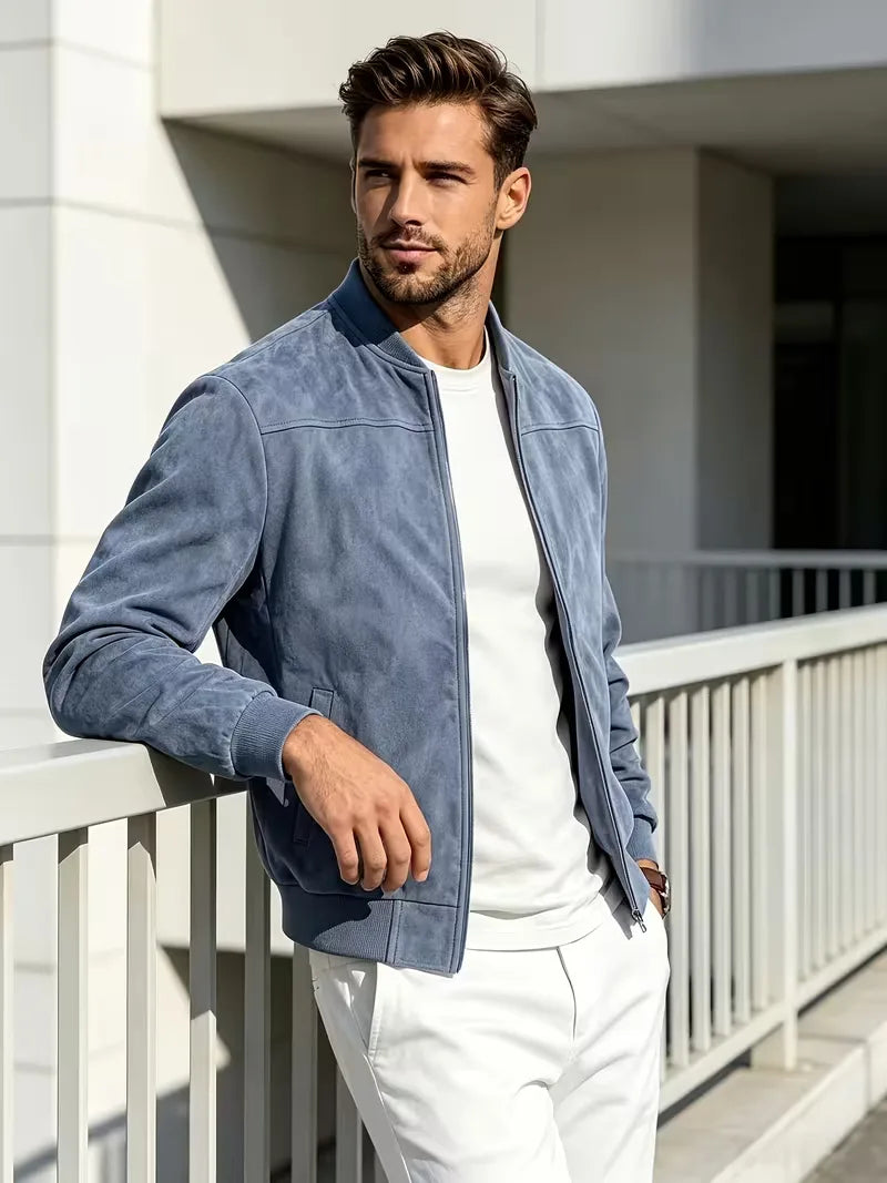 Bomberjack met baseball collar