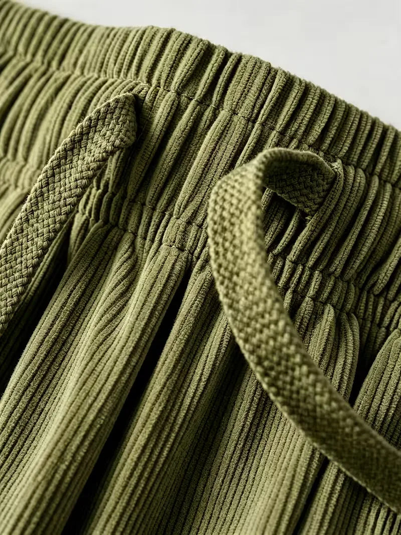 Lounge set met corduroy jacket