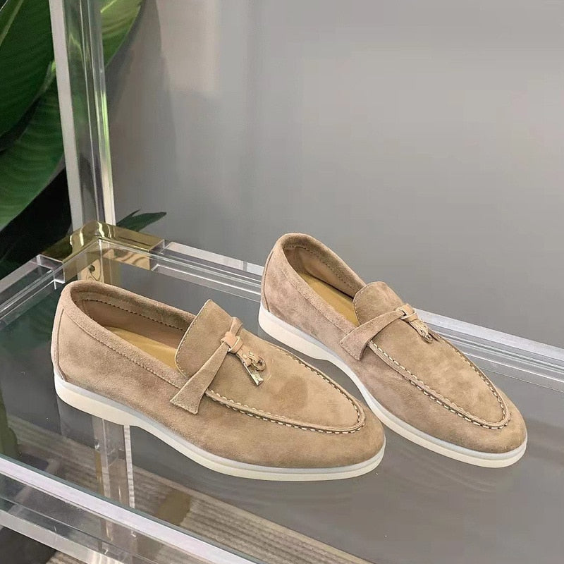 Stijlvolle Suede Dames Loafers - Elin