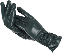 Elise | Klassieke & stijlvolle leren handschoenen in de kleur Donkergroen voor dames in Heritage stijl ideaal voor de winter