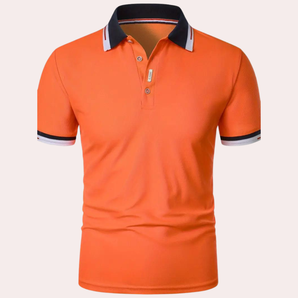 Stijlvol Oranje Herenpoloshirt - Emiel
