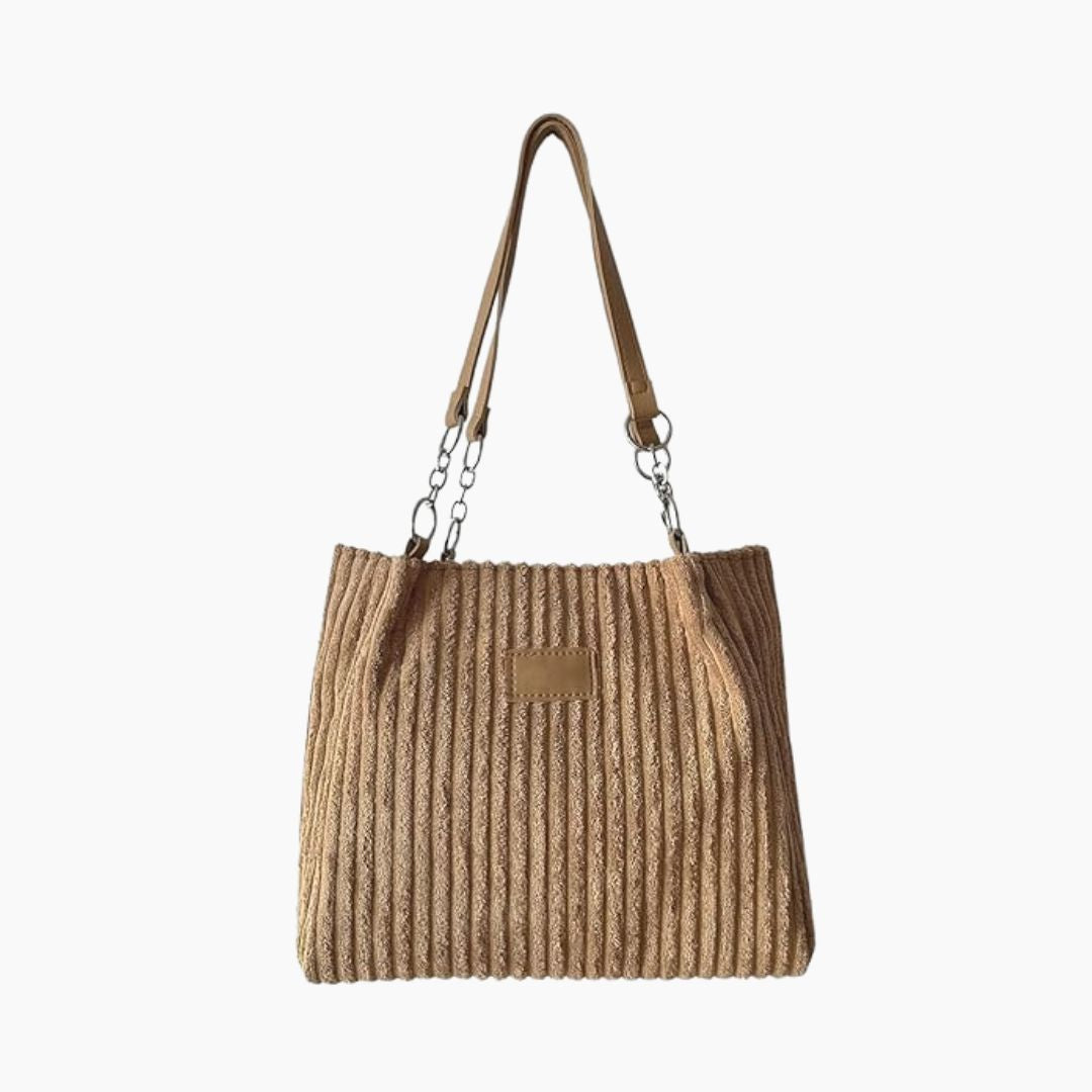 Eva | Stijlvolle schoudertas in zwart leer in de kleur Khaki voor dames in stijl geschikt voor alle seizoenen.