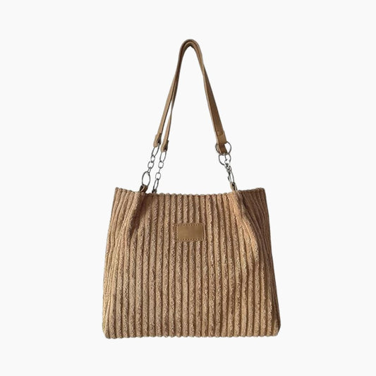 Eva | Stijlvolle schoudertas in zwart leer in de kleur Khaki voor dames in stijl geschikt voor alle seizoenen.