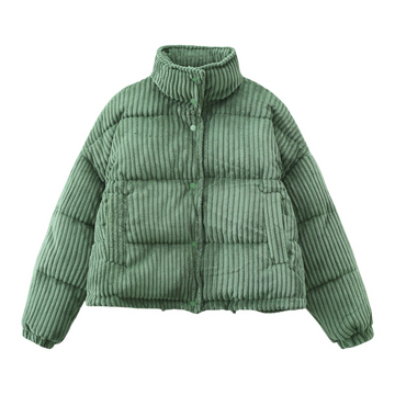 Eva | Winter bomberjack in de kleur Groen voor dames in Streetwear stijl ideaal voor de winter