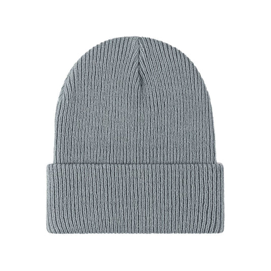 Evelien | Veelzijdige & warme gebreide beanie in de kleur Grijs voor dames in Lounge stijl ideaal voor de winter