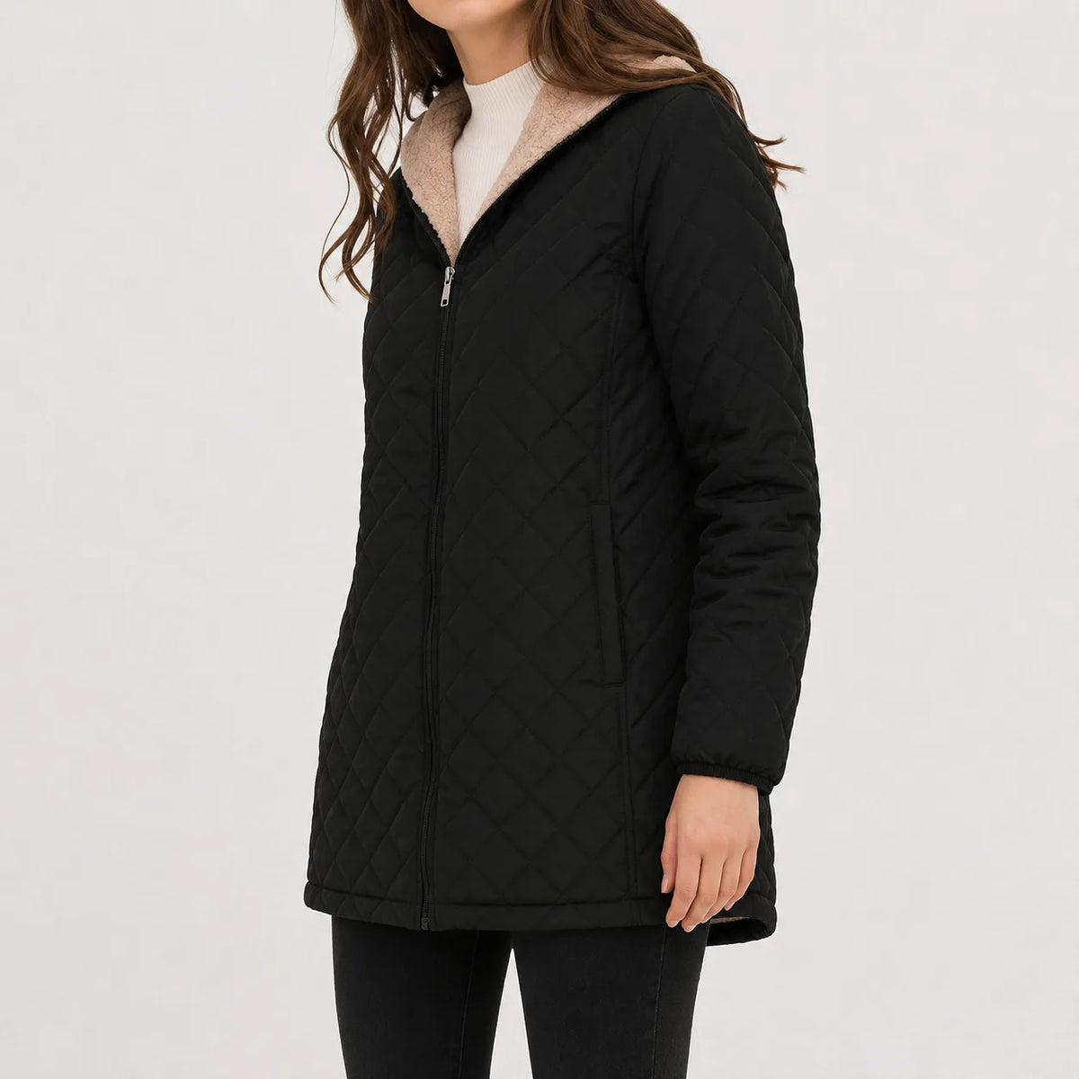 Jacket met rits en lange mouwen