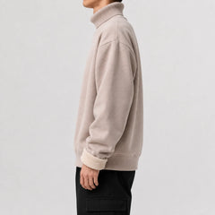 Fleece-lined trui met turtle neckline