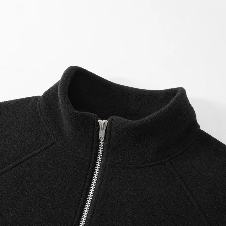 Zip-up trui met mock neckline