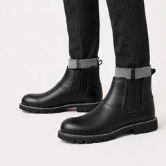 Veterschoenen boots met elastische zijpanelen
