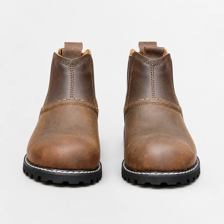 Veterschoenen boots met elastische zijpanelen