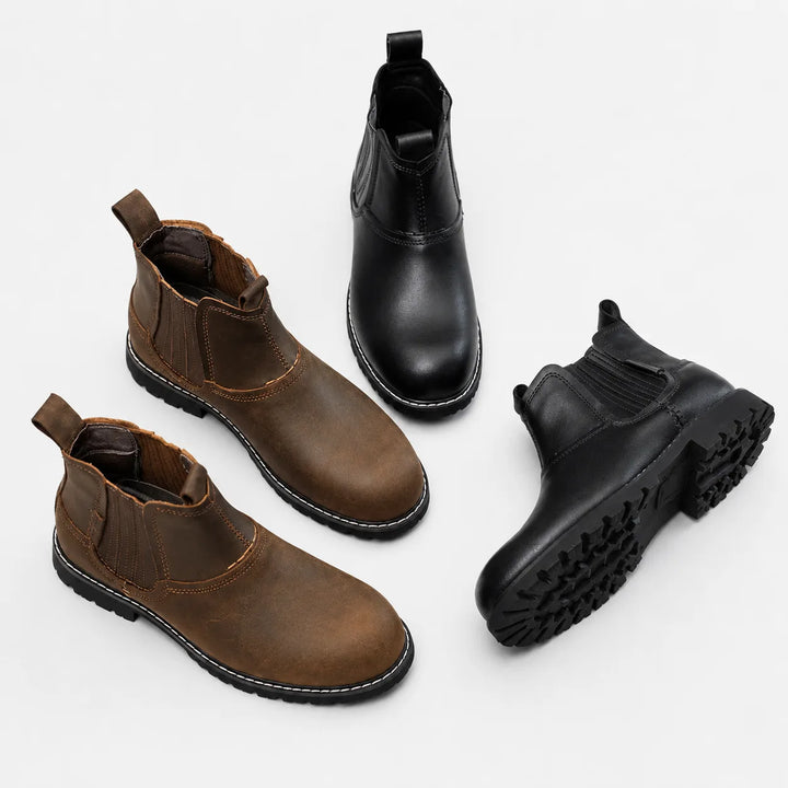 Veterschoenen boots met elastische zijpanelen