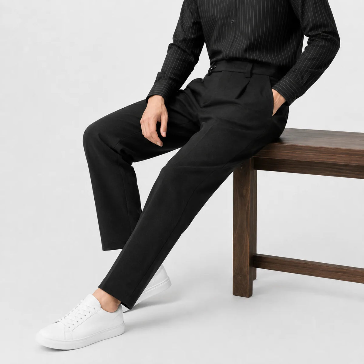 Loose fit jeans met corduroy textuur