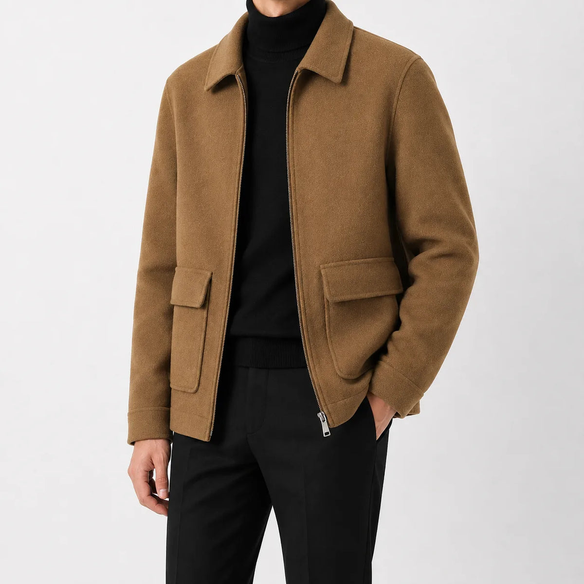 Bomberjack met mandarin collar