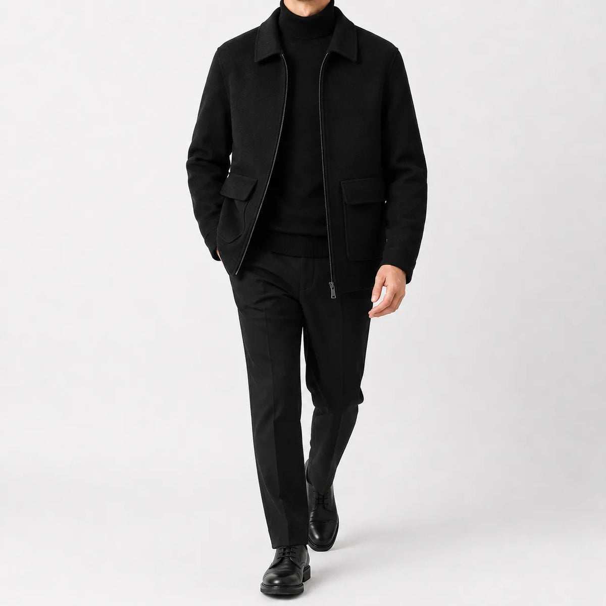 Bomberjack met mandarin collar
