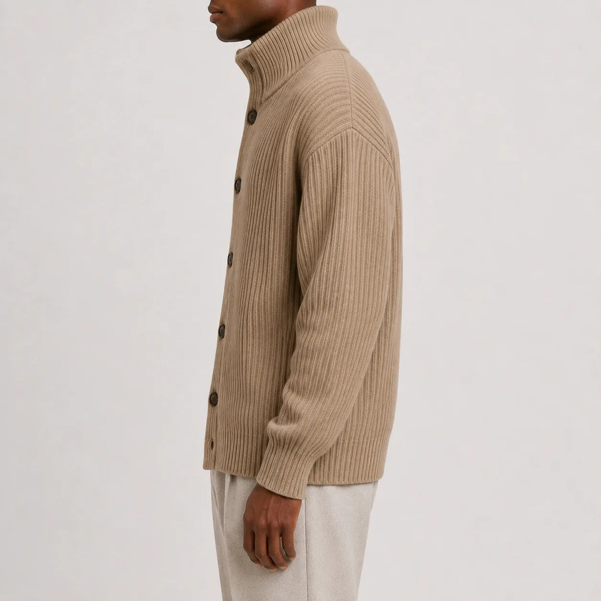 Cardigan met roll neck