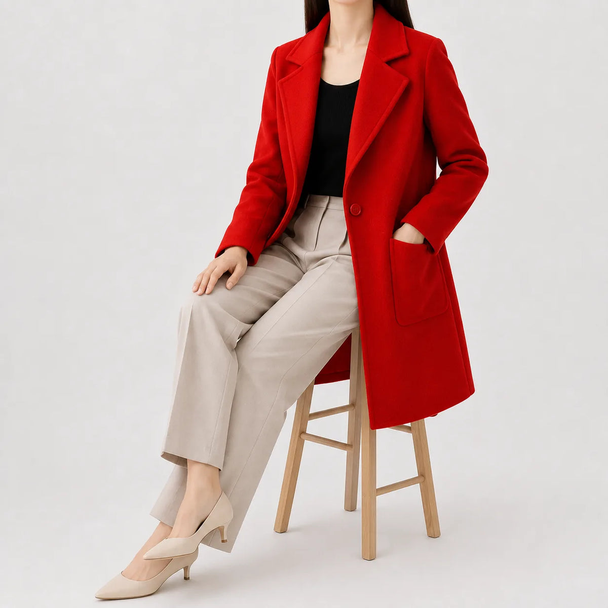 Trenchcoat met notched lapel