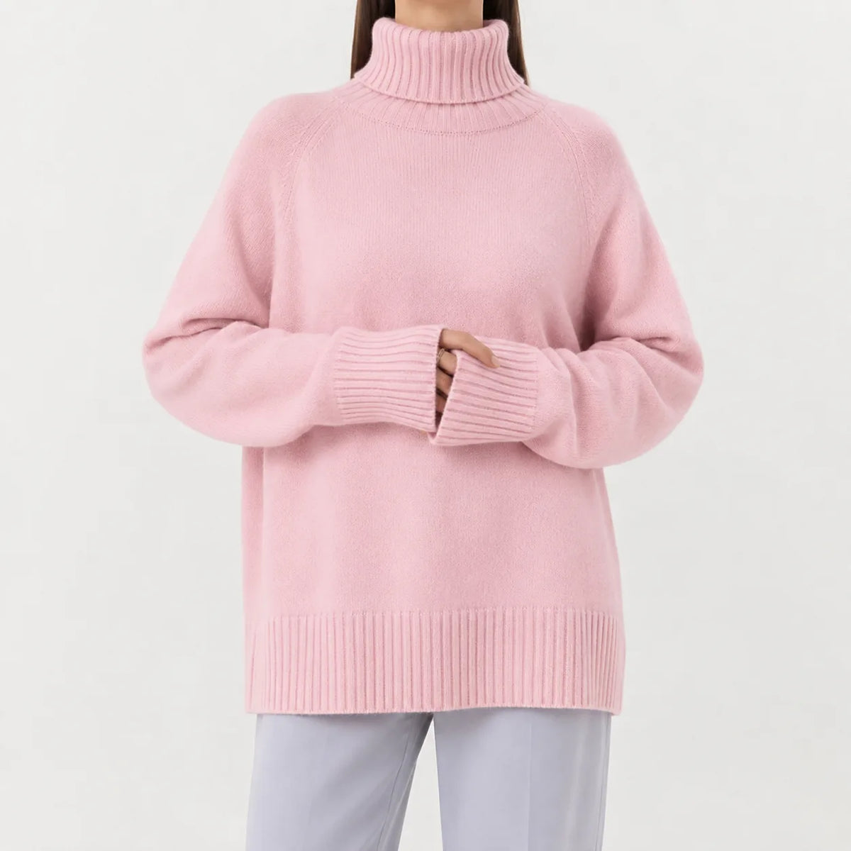 Oversized turtleneck jumper