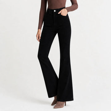 Bootcut broek met corduroy