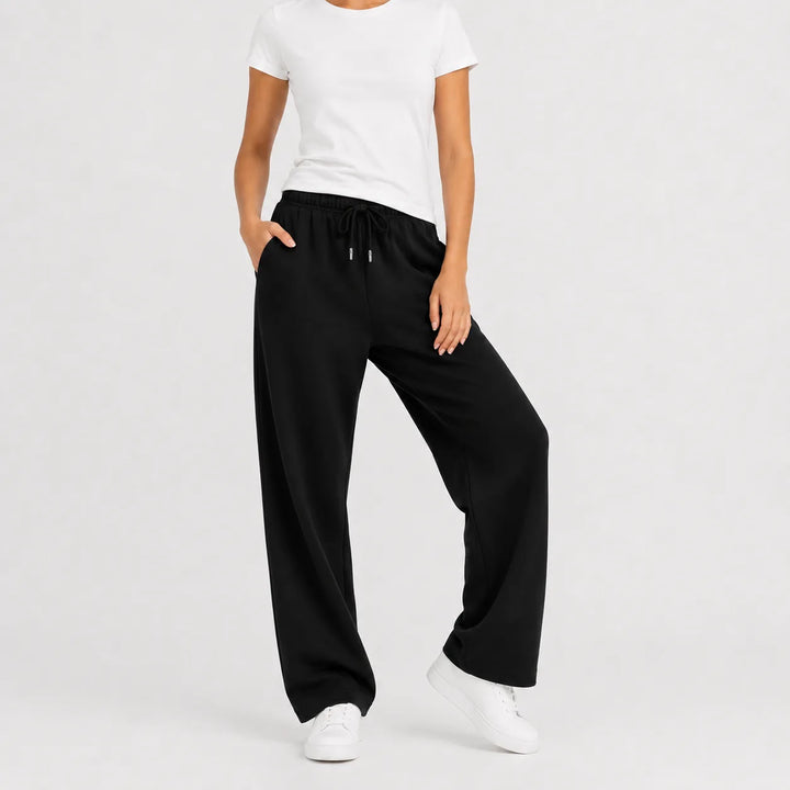 Jogger broek met brede pijpen