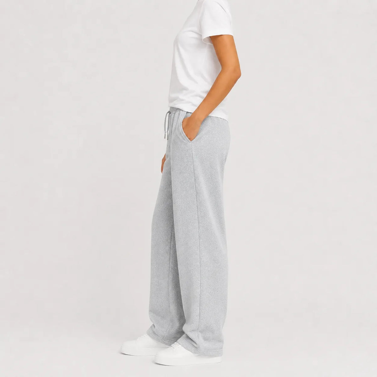 Jogger broek met brede pijpen