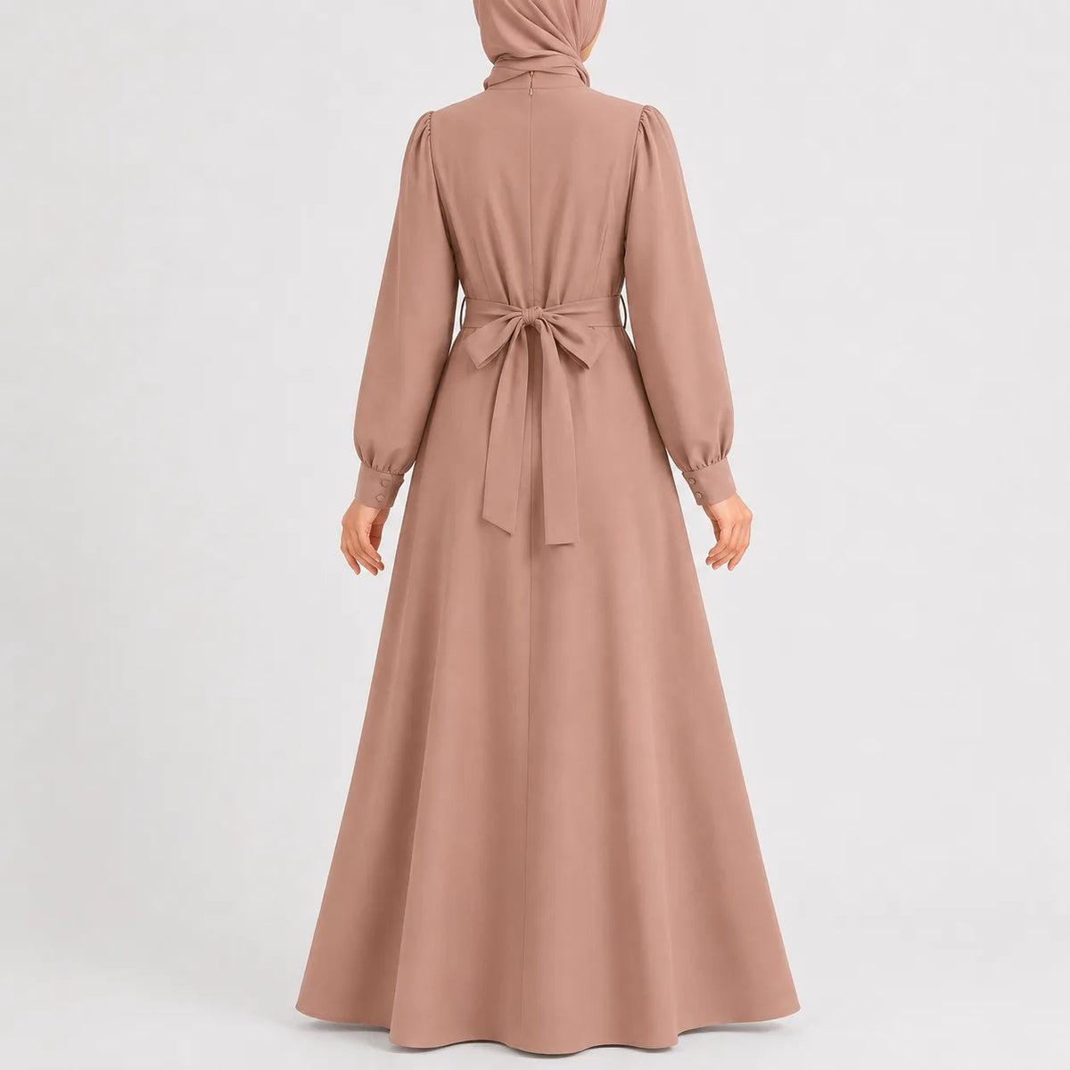 Lange jurk met hoge taille