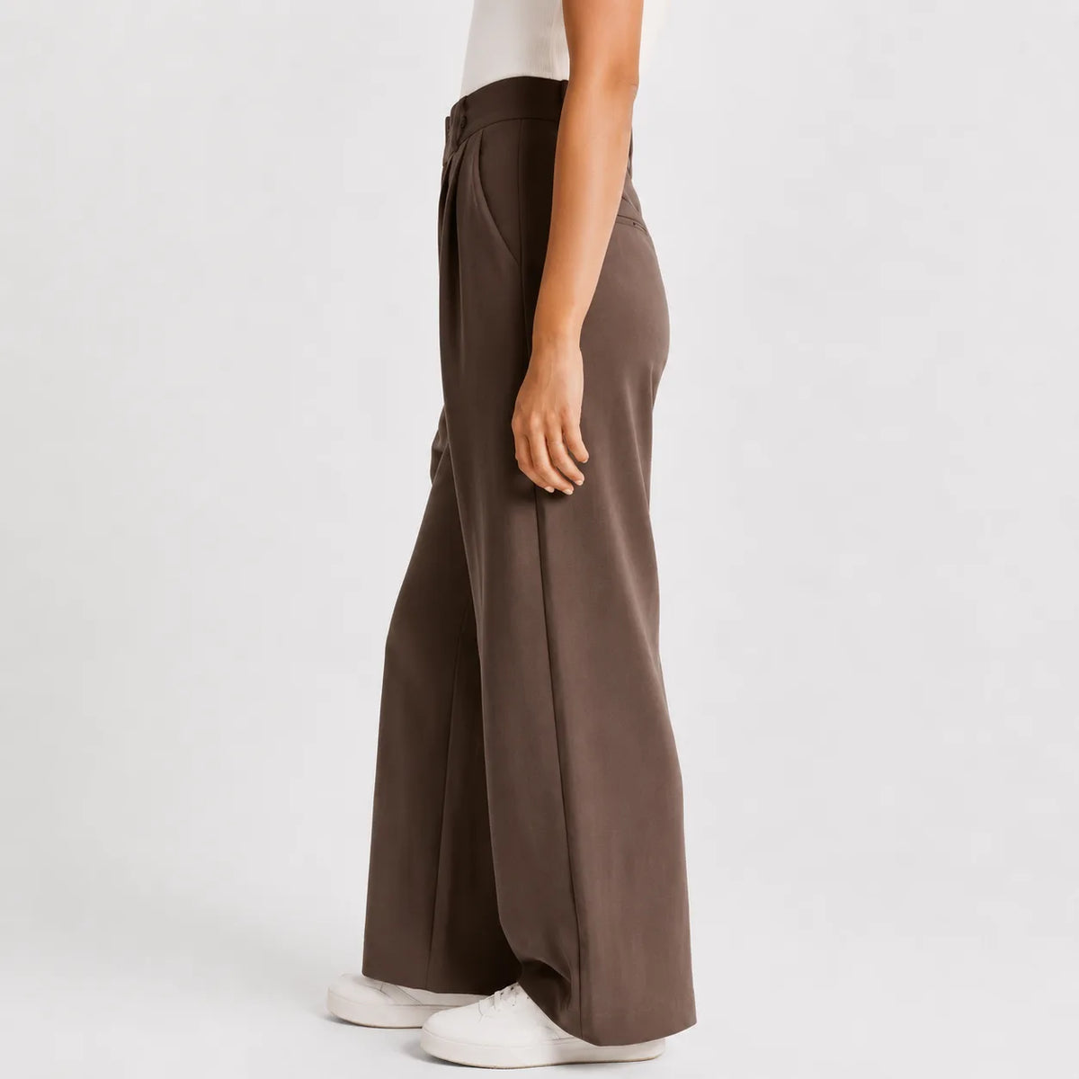 High waist wide leg pants