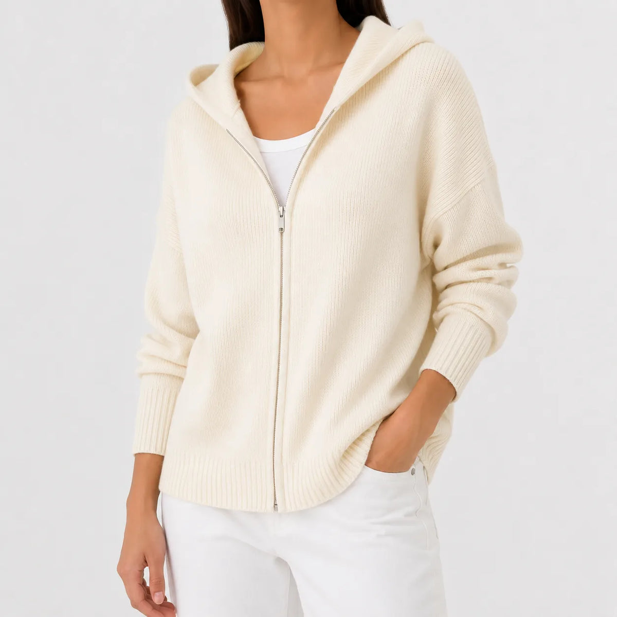 Zip-up hoodie met lange mouwen