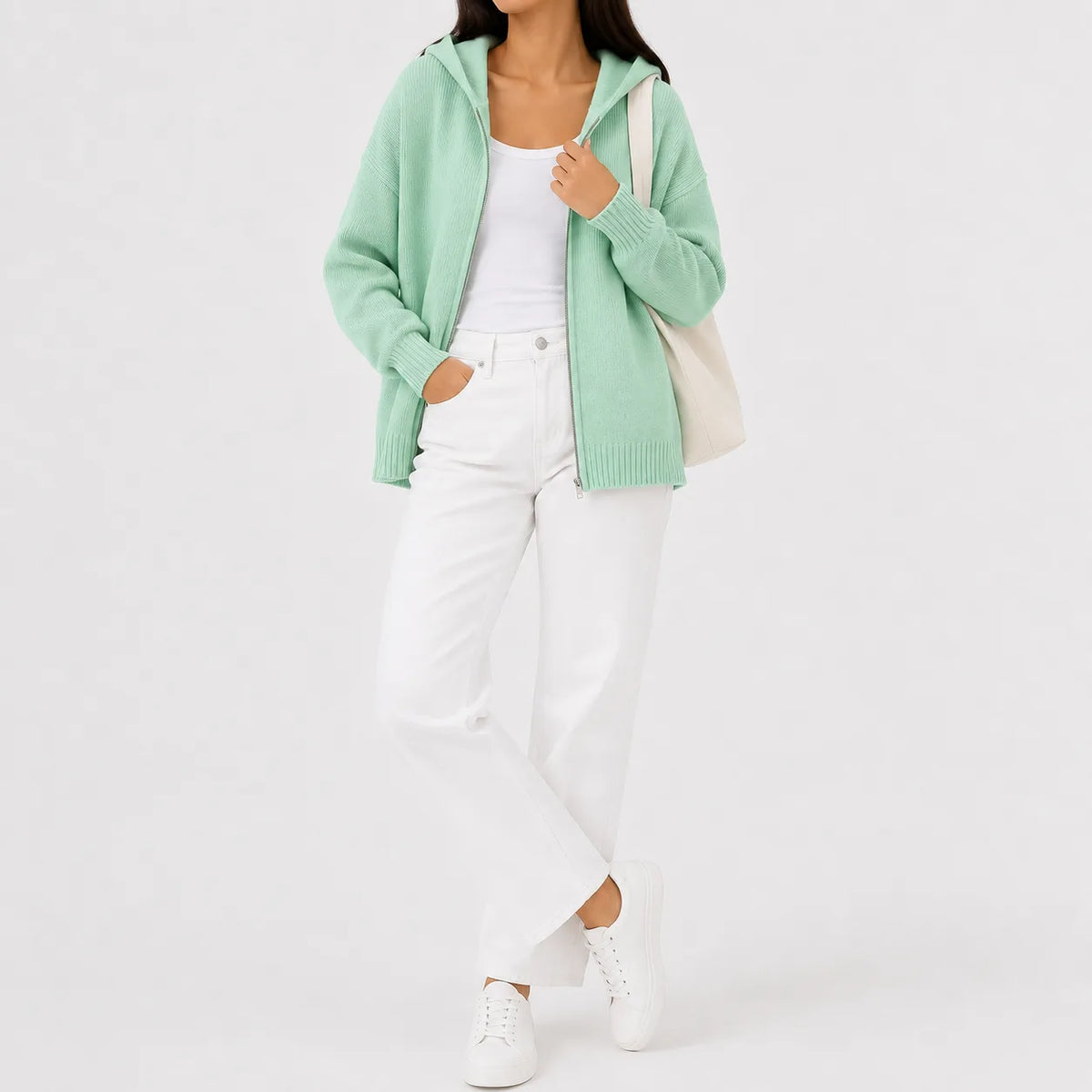 Zip-up hoodie met lange mouwen
