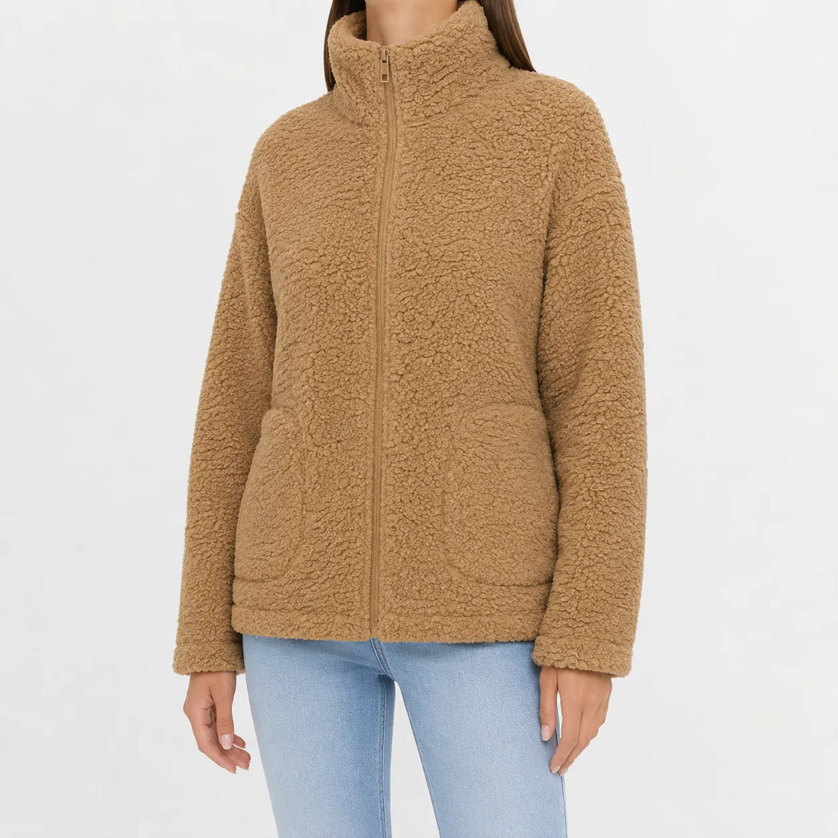 Fleece jacket met rits