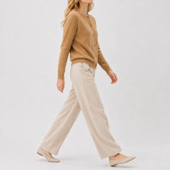 Cardigan met knopen en ribgebreide details