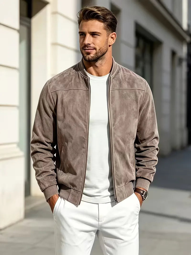 Bomberjack met baseball collar