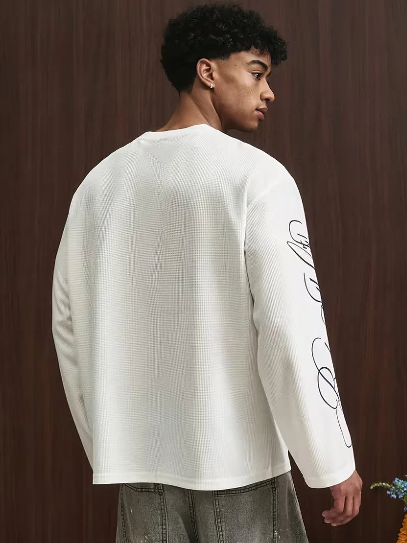 Oversized longsleeve met alfabetische print