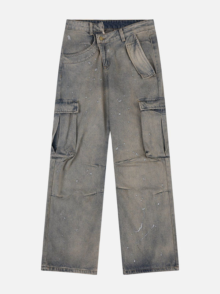 Femke | Vintage diepgewassen jeans in de kleur Bruin voor dames in stijl geschikt voor alle seizoenen.