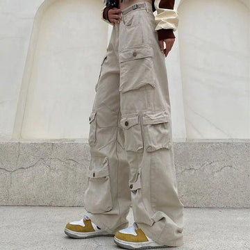 Fenna | Stijlvolle Multi-Pocket Cargo Broek in de kleur Abrikoos voor dames in Outdoor stijl geschikt voor alle seizoenen.