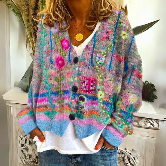 Fien | Warm modieus vest in de kleur Blauw voor dames in Lounge stijl ideaal voor de herfst.
