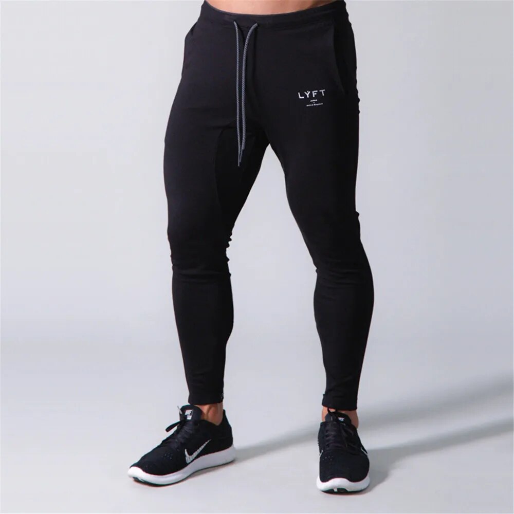 Filip | Heren Slim-Fit Joggers voor Fitnessruimte in de kleur Zwart voor heren in Lounge stijl geschikt voor alle seizoenen.