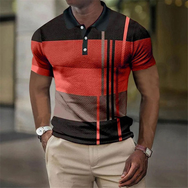 Finn | Klassieke polo met moderne twist in de kleur Rood voor heren in Heritage stijl ideaal voor de lente.