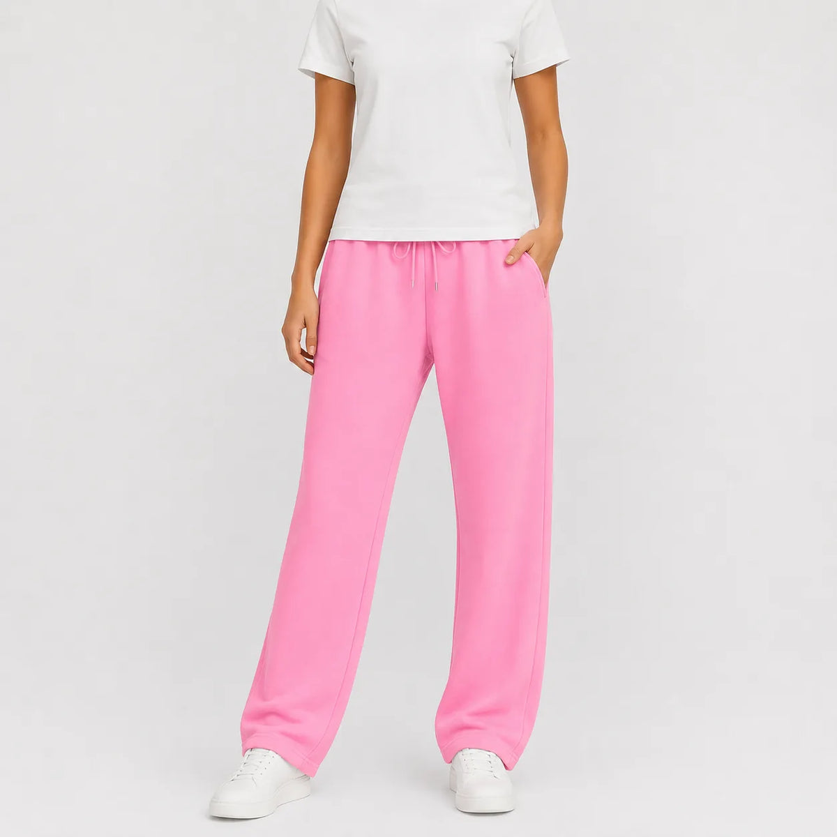 Jogger broek met brede pijpen