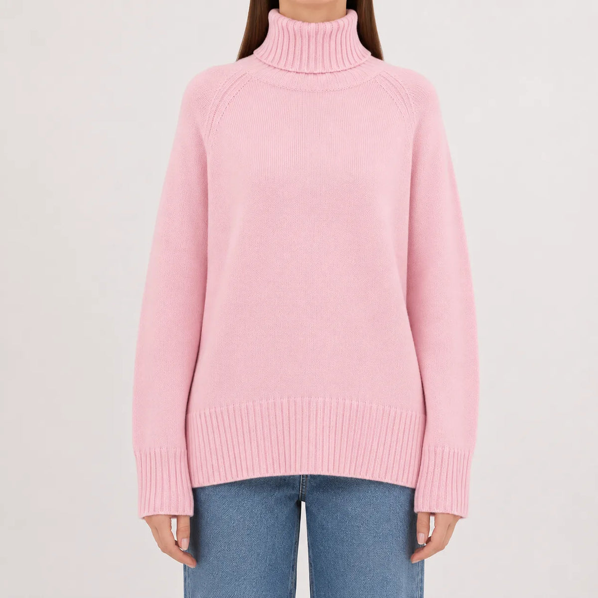 Oversized turtleneck jumper