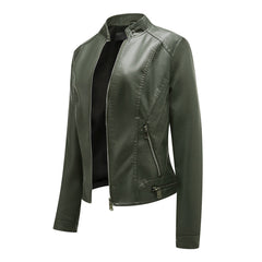 Fleur | Stijlvolle leren jas in de kleur Zwart voor dames in stijl ideaal voor de herfst.