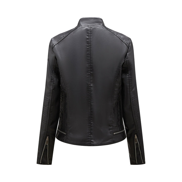Fleur | Stijlvolle leren jas in de kleur Zwart voor dames in stijl ideaal voor de herfst.