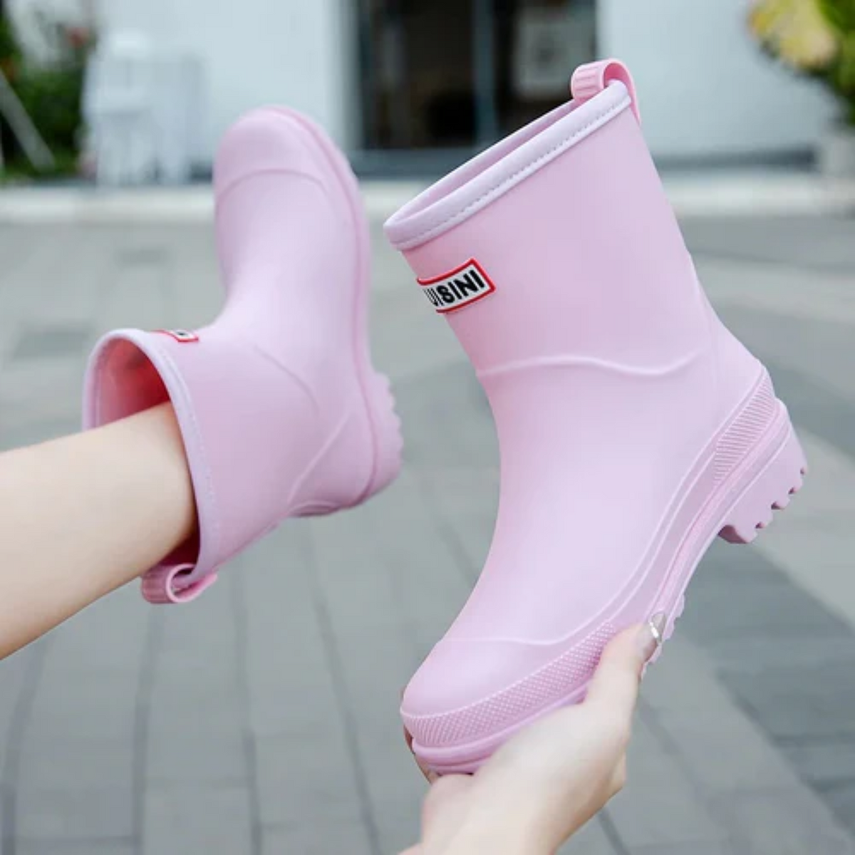 Floor | Trendy waterdichte dames regenlaarzen in de kleur Bruin voor dames in Outdoor stijl ideaal voor de lente.