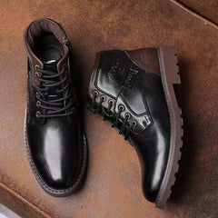 Floris | Klassieke leren veterboots heren
