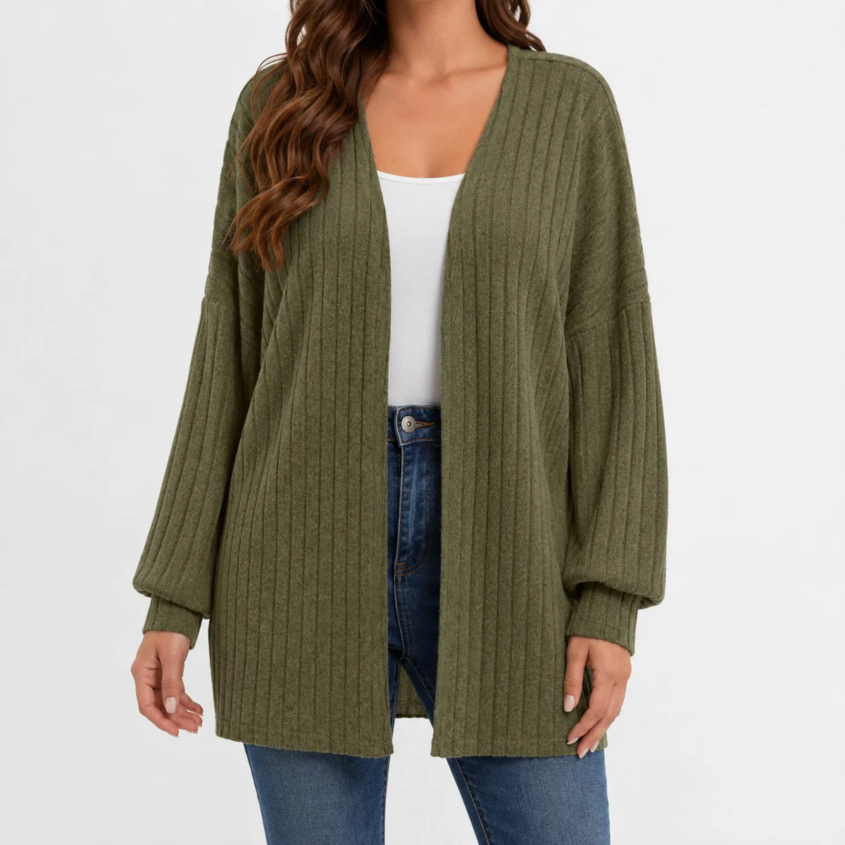 Oversized cardigan met V-hals