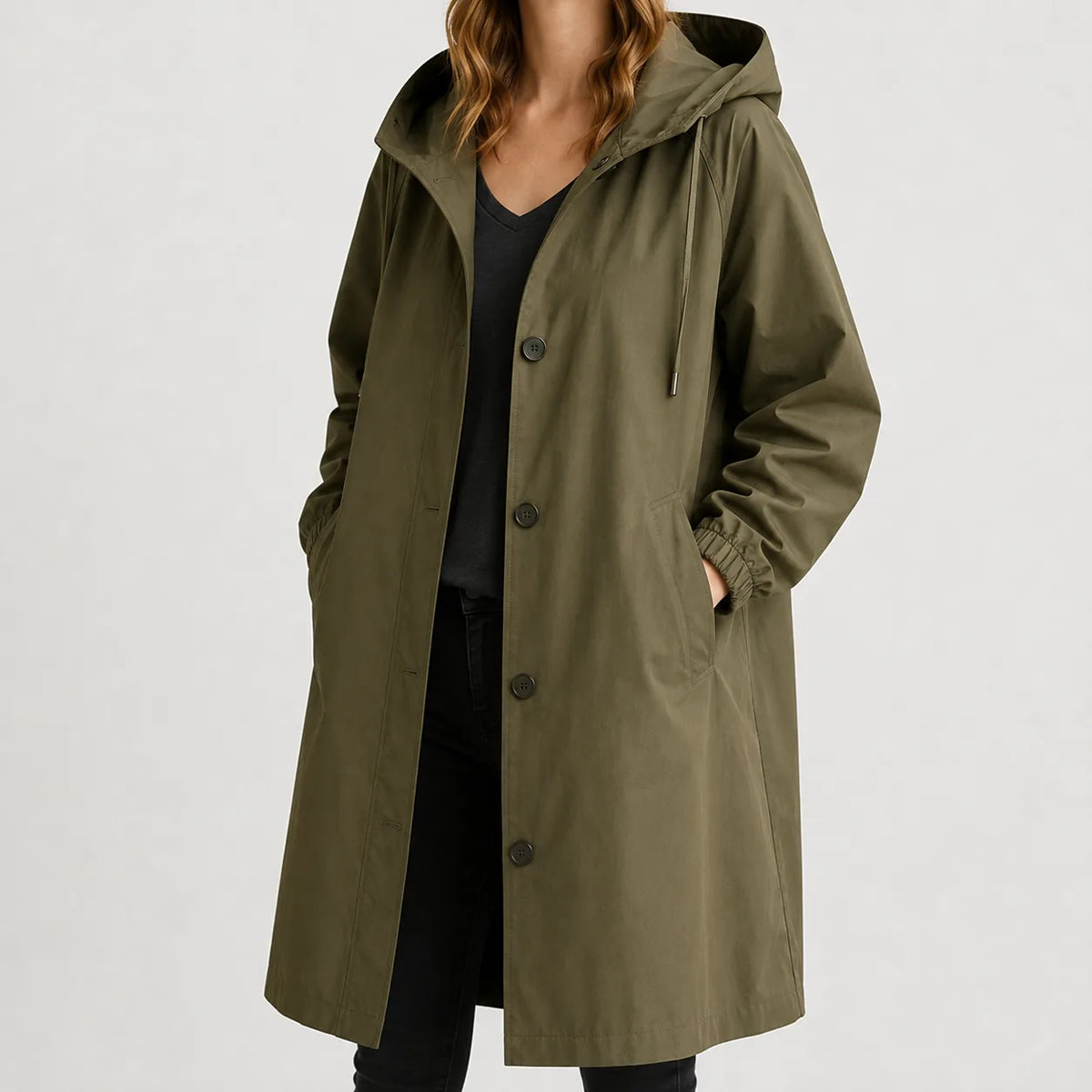 Hooded waterdichte jas