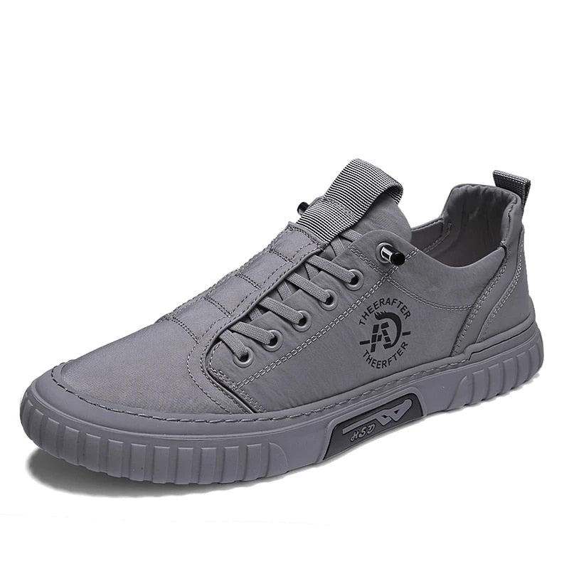 Gaspar | Casual sneakers van ijszijde in de kleur Grijs voor heren in stijl ideaal voor de herfst.